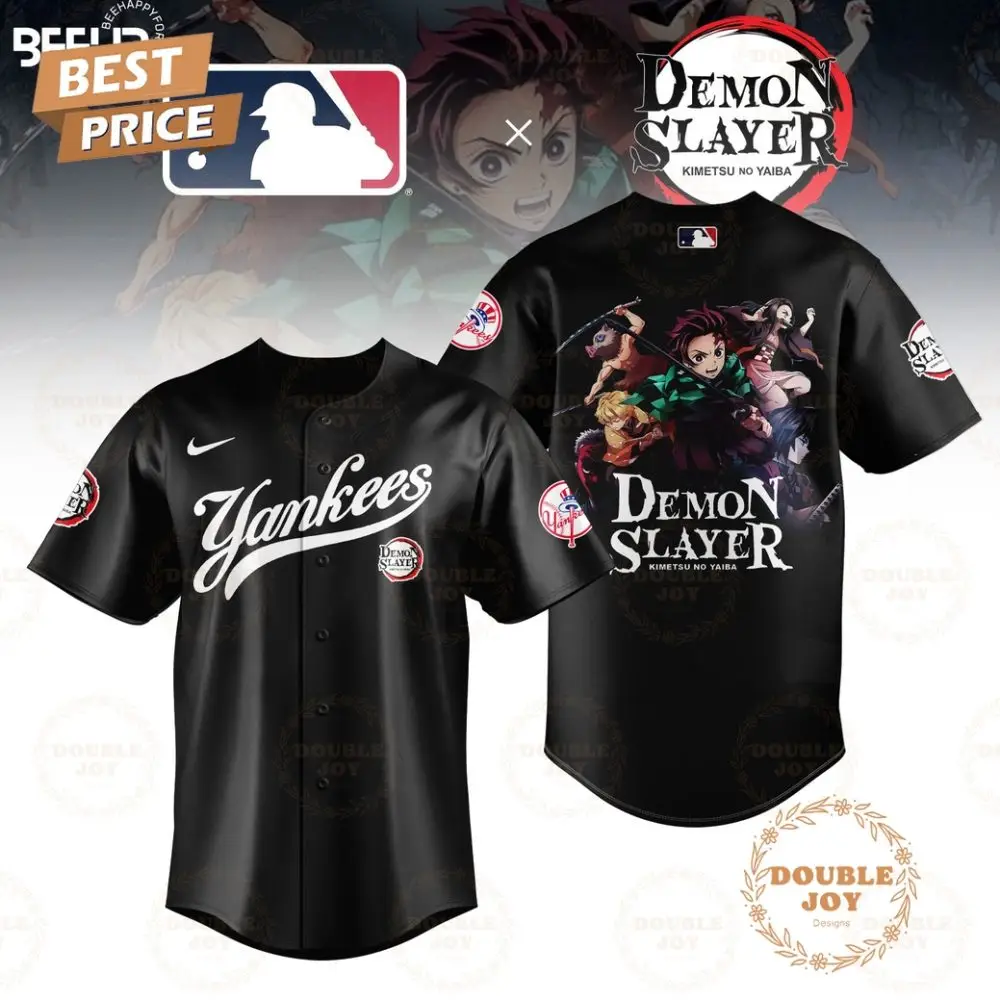 2025 New York Yankees Mlb Demon Slayer Kimetsu No Yaiba Limited Edition Baseball Jersey