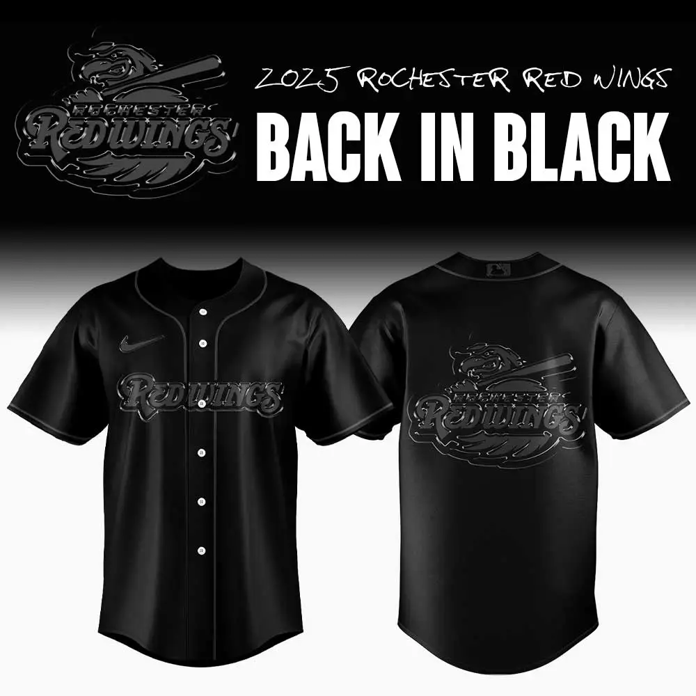 2025 Rochester Red Wings Black Baseball Jersey – Limited Edition Sportswear