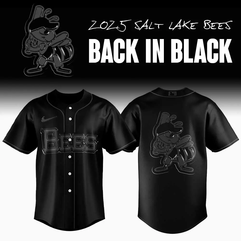 2025 Salt Lake Bees 'Back In Black' Limited Edition Jersey - Shop Now!