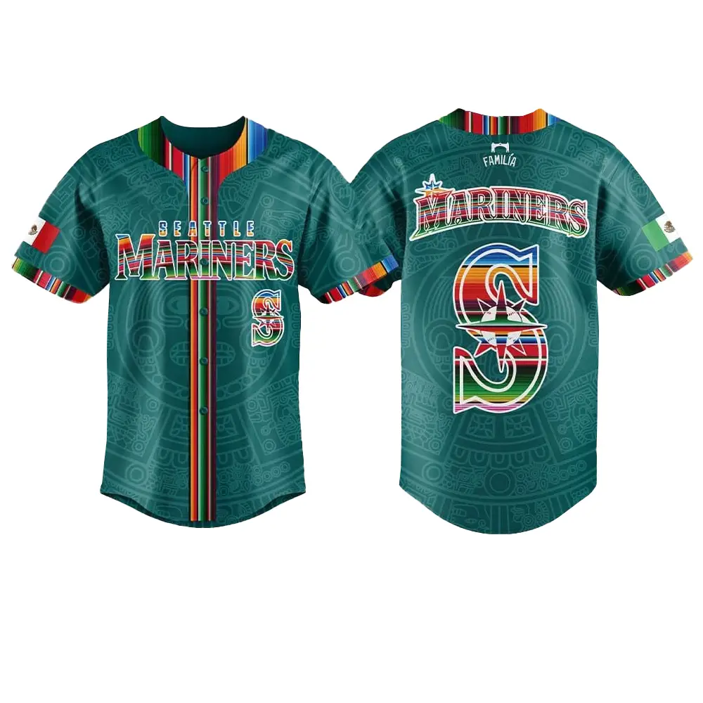 2025 Seattle Mariners Mexican Heritage Night Baseball Jersey - Tazila