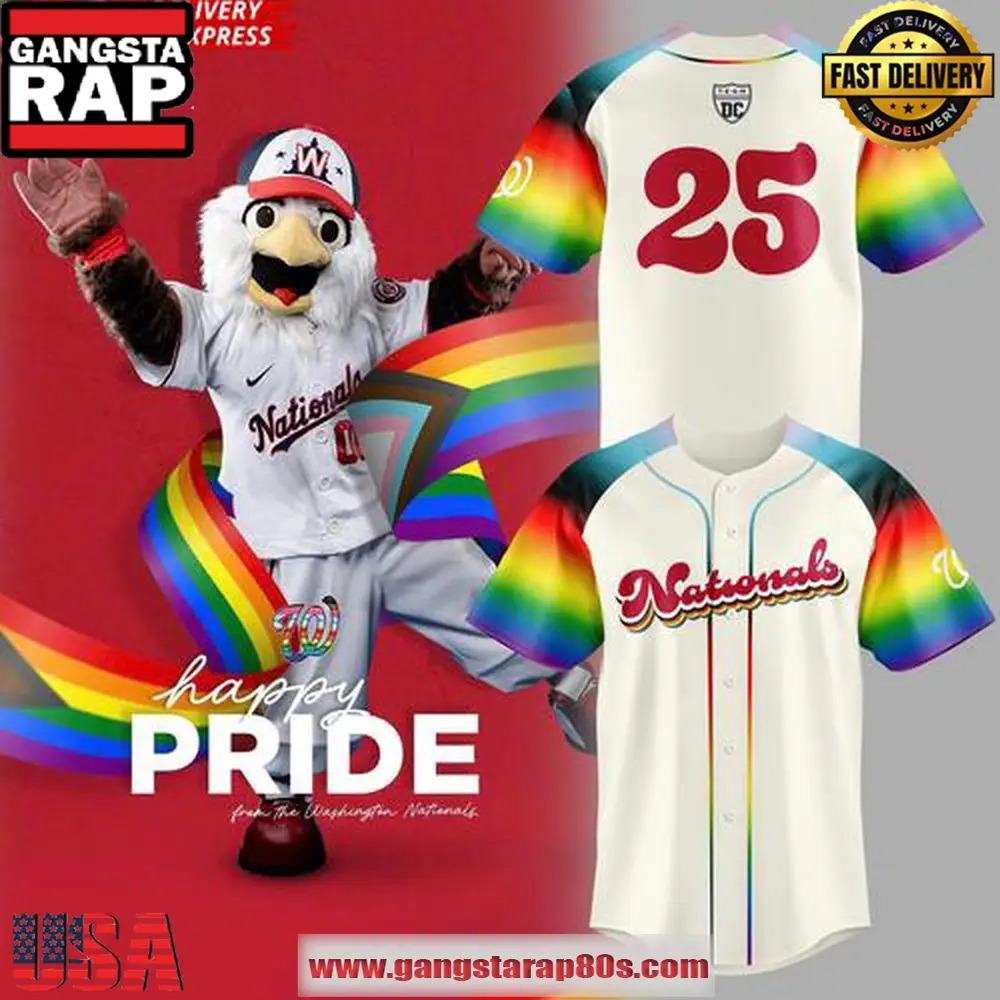 2025 Washington Nationals Pride Celebration Baseball Jersey Shirt