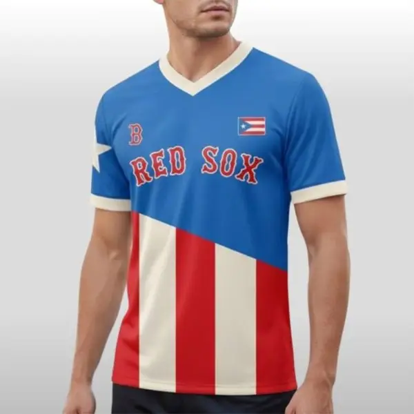 2026 Boston Red Sox Puerto Rican Jersey Boston Red Sox Merch Baseball Gifts For Game Day