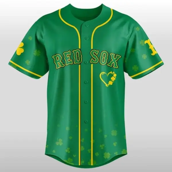2026 Boston Red Sox St Patrick’S Day Lucky Baseball Jersey