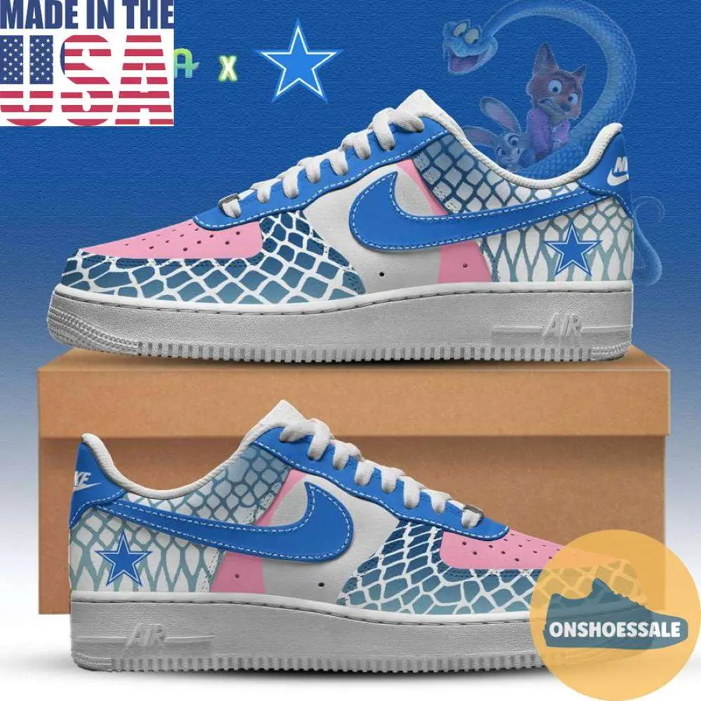 2026 Dallas Cowboys Zootopia 2 Nike Air Force, Gift For Fans - Best Gift Shoes