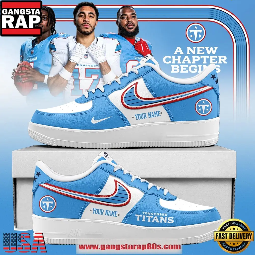 2026 Exclusive Sneakers New Logo Tennessee Titans Air Force 1 Sneakers Shoes 2026 Exclusive Sneakers New Logo Tennessee Titans Air Force 1 Sneakers Shoes - Image 1