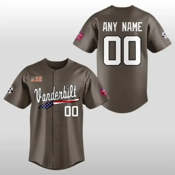 2026 Vanderbilt Commodores Salute To Service Usa Military Baseball Jersey