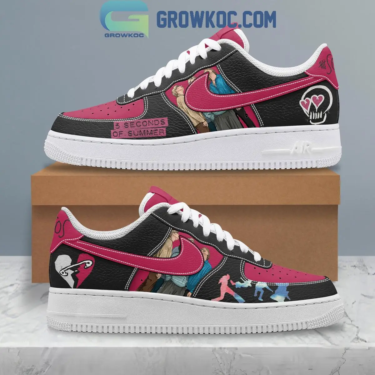 5 Seconds Of Summer 5SOS Band Fan Air Force 1 Shoes