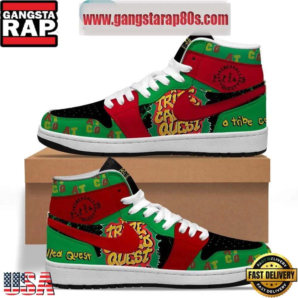A Tribe Call Quest Award Tour Hall Of Fame Rock And Roll Air Jordan 1 Sneakers Shoes