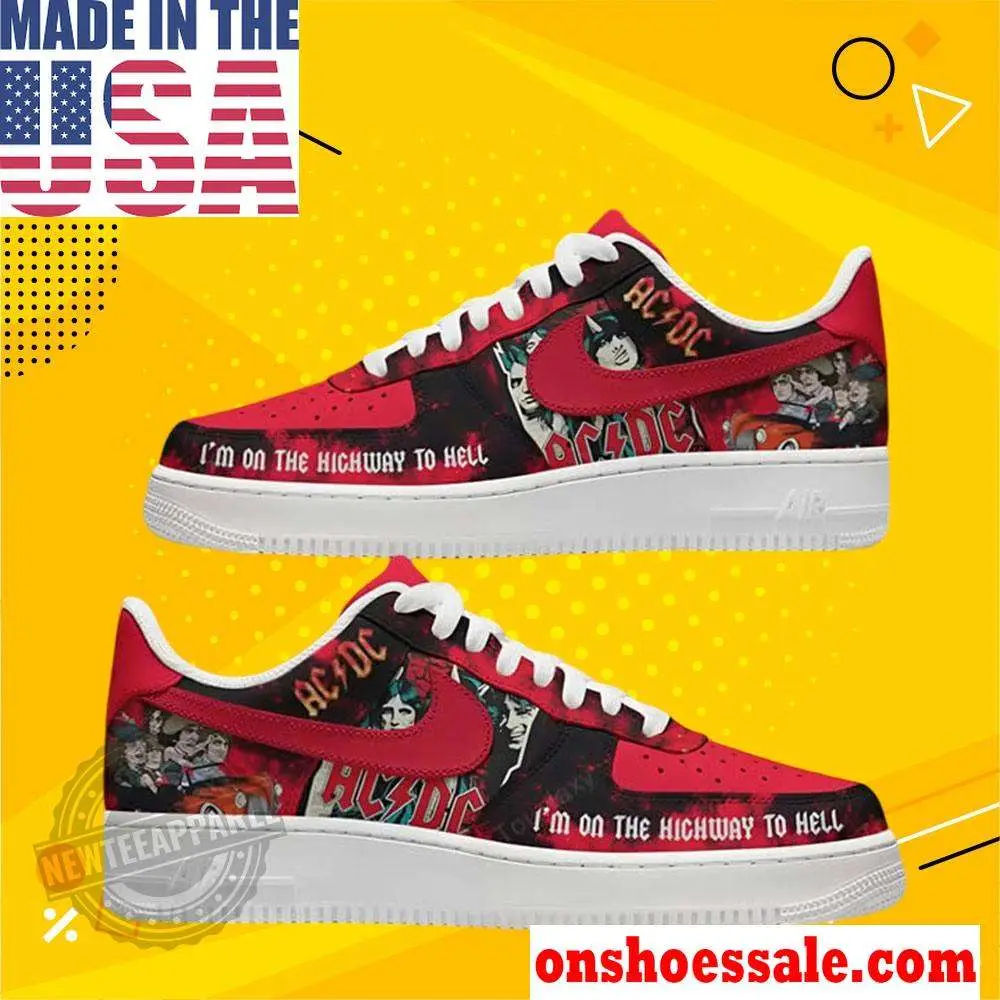 Acdc Air Force 1 Highway To Hell Shoes, Gift For Fans - Best Gift Shoes