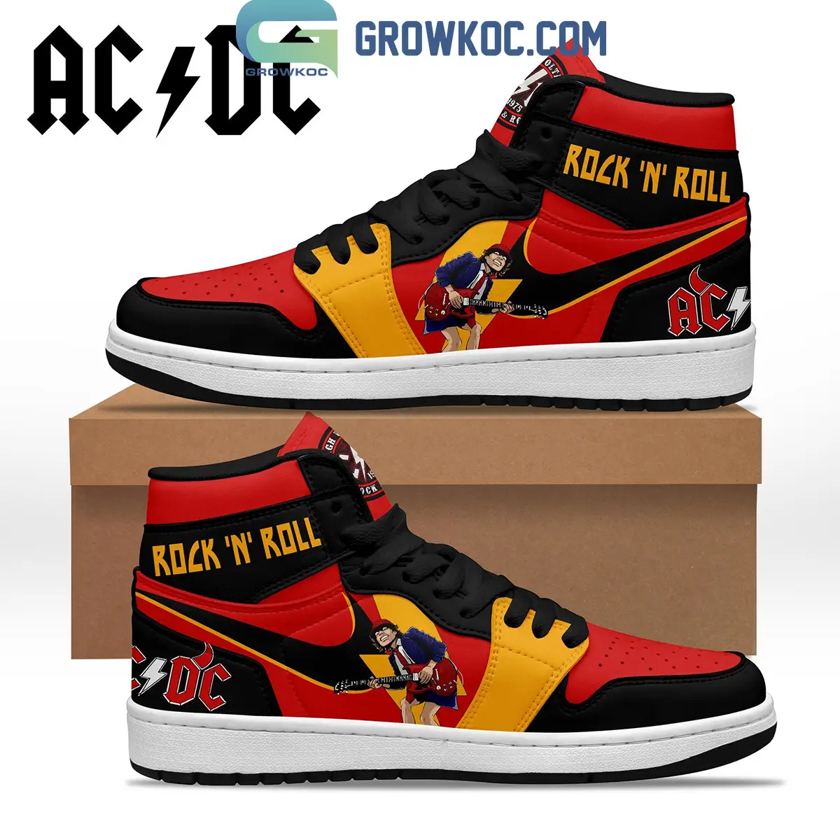 ACDC Let There Be Rock Air Jordan 1 Shoes