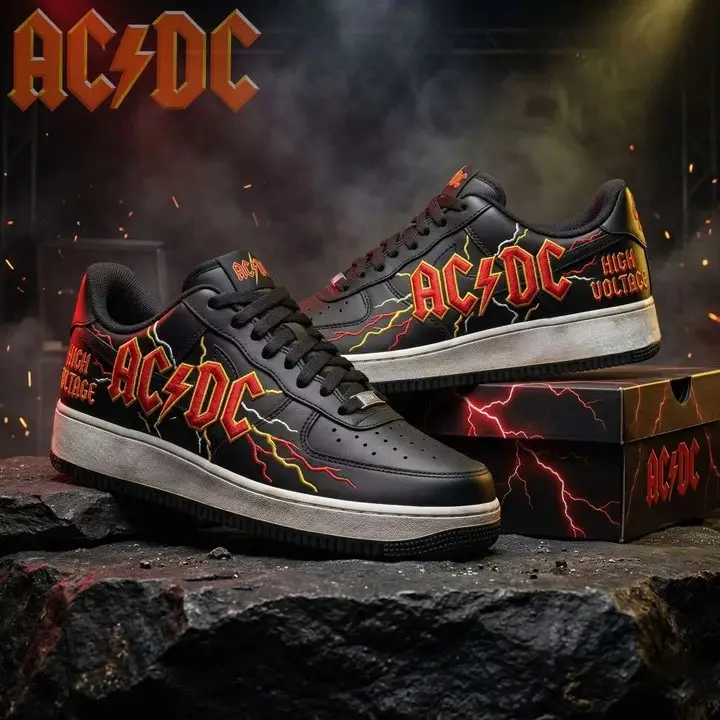 ACDC Merch Sneakers High Voltage ACDC 1973 2026 Birthday Gift Ideas For Son