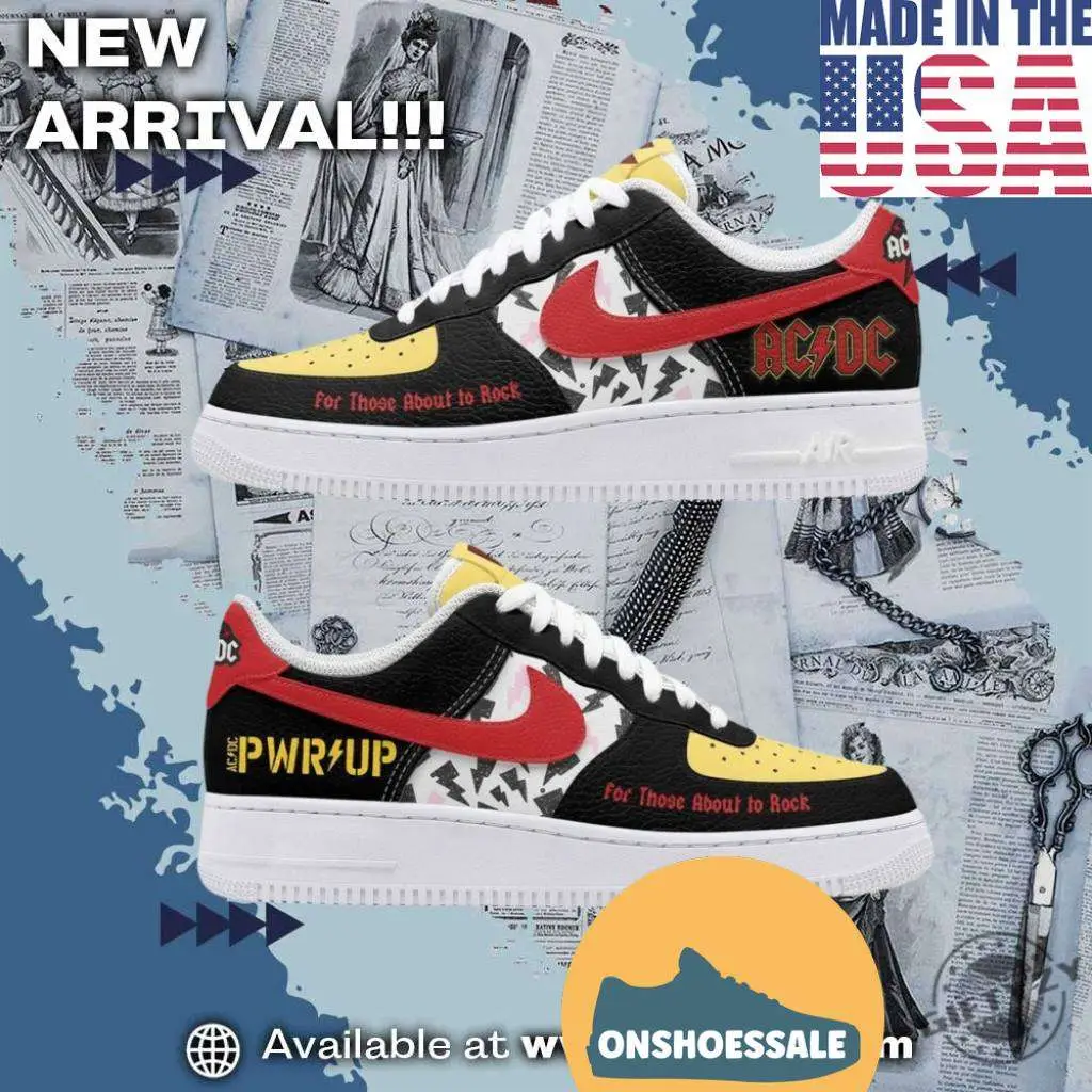 Acdc Power Up For Those About To Rock Air Force 1 Sneakers Shoes, Gifts for Fans - Best Gift Shoes