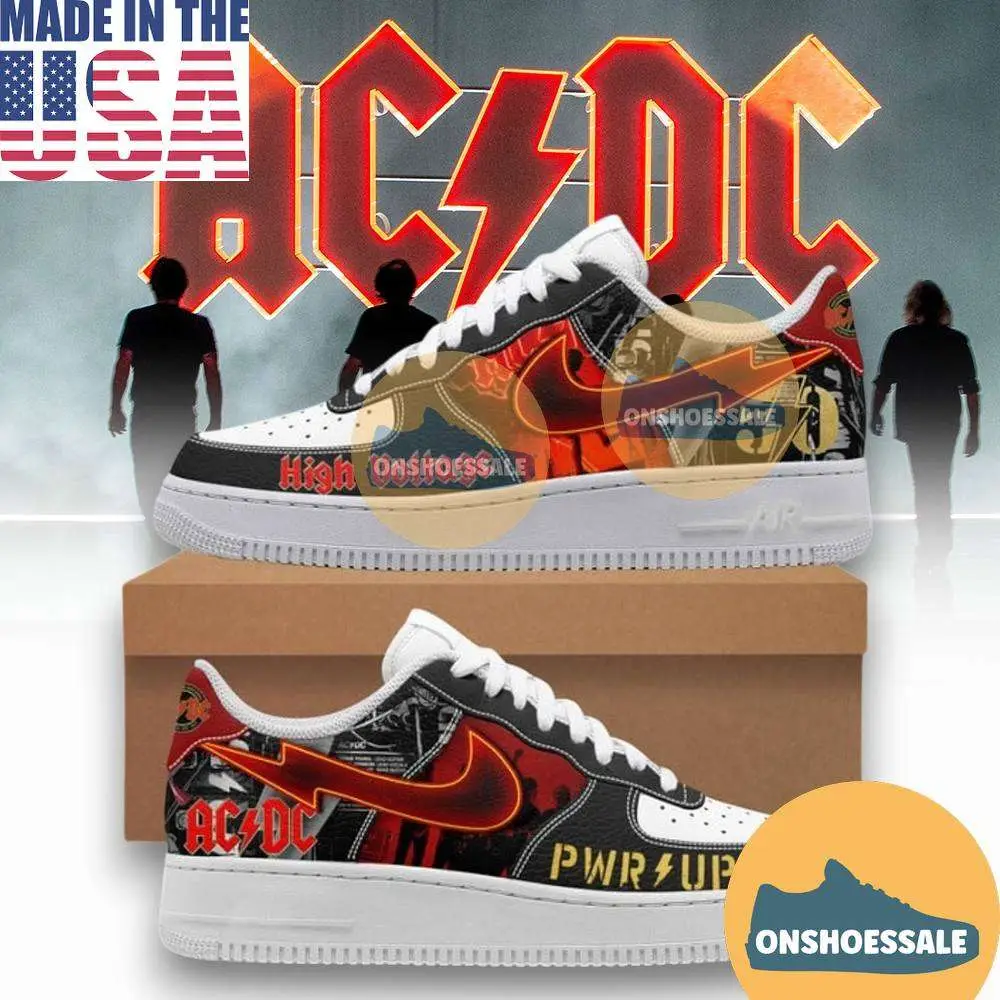 ACDC Rock Band Nike Air Force 1 Shoes - Best Gift Shoes ACDC Rock Band Nike Air Force 1 Shoes - Best Gift Shoes - Image 1