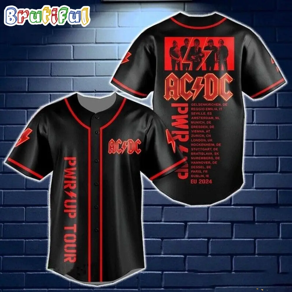 ACDC World Tour Acdc Pwr Up Tour 2024 Jersey Rock Band Tour 2024 Gift For Lover Jersey