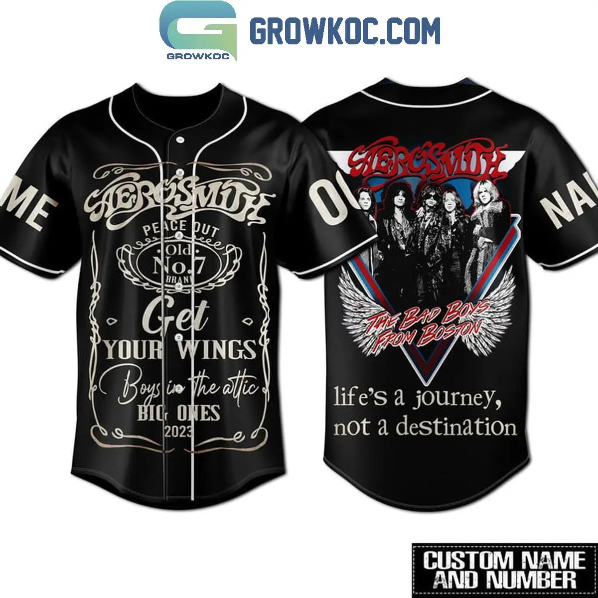Aerosmith Life's A Journey Not A Destination Personalized Baseball Jersey