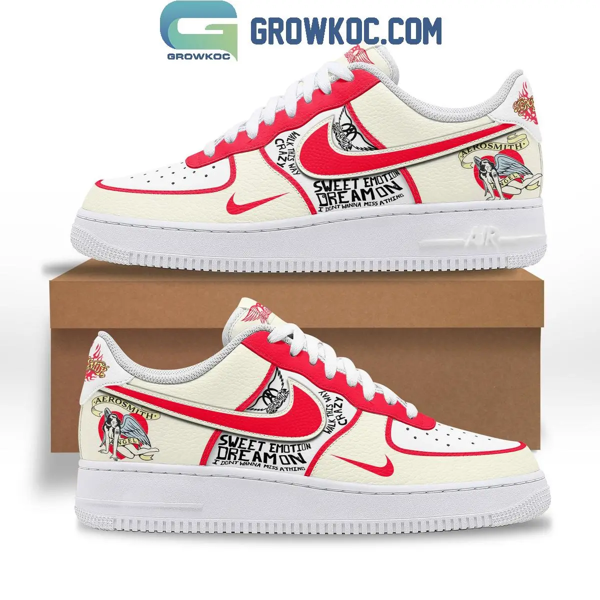 Aerosmith Sweet Emotion Dream On Fan Air Force 1 Shoes Aerosmith Sweet Emotion Dream On Fan Air Force 1 Shoes - Image 1
