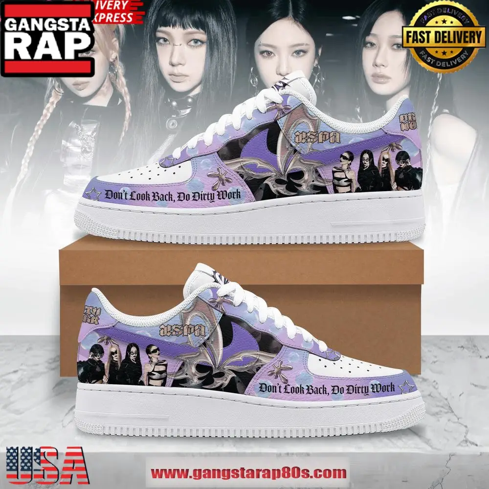 AESPA Limited Edition Air Force 1 Running Sneakers Shoes AESPA Limited Edition Air Force 1 Running Sneakers Shoes - Image 1