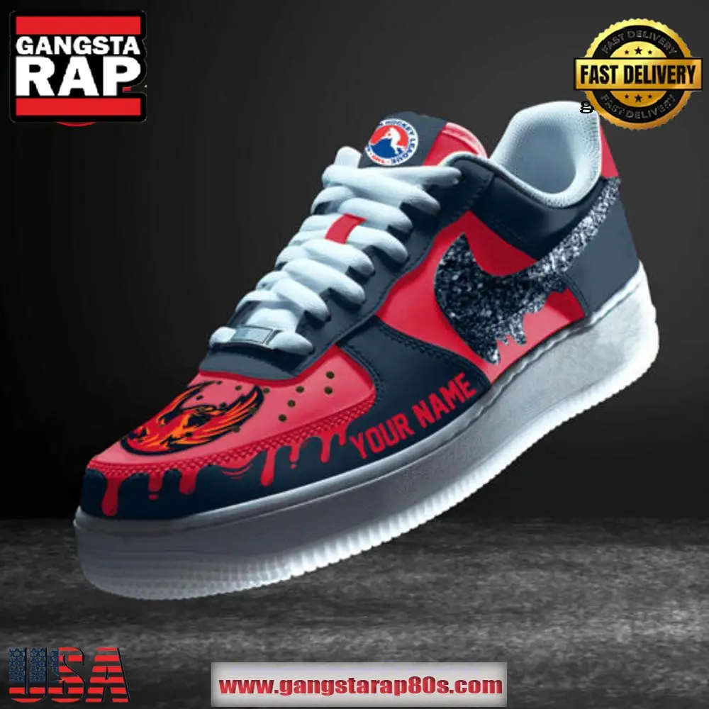 AHL Coachella Valley Firebirds Air Force 1 Running Sneakers Shoes AHL Coachella Valley Firebirds Air Force 1 Running Sneakers Shoes - Image 1