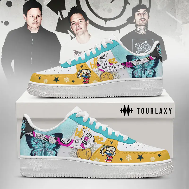Ailen Blink 182 Style Air Force 1 Shoes 