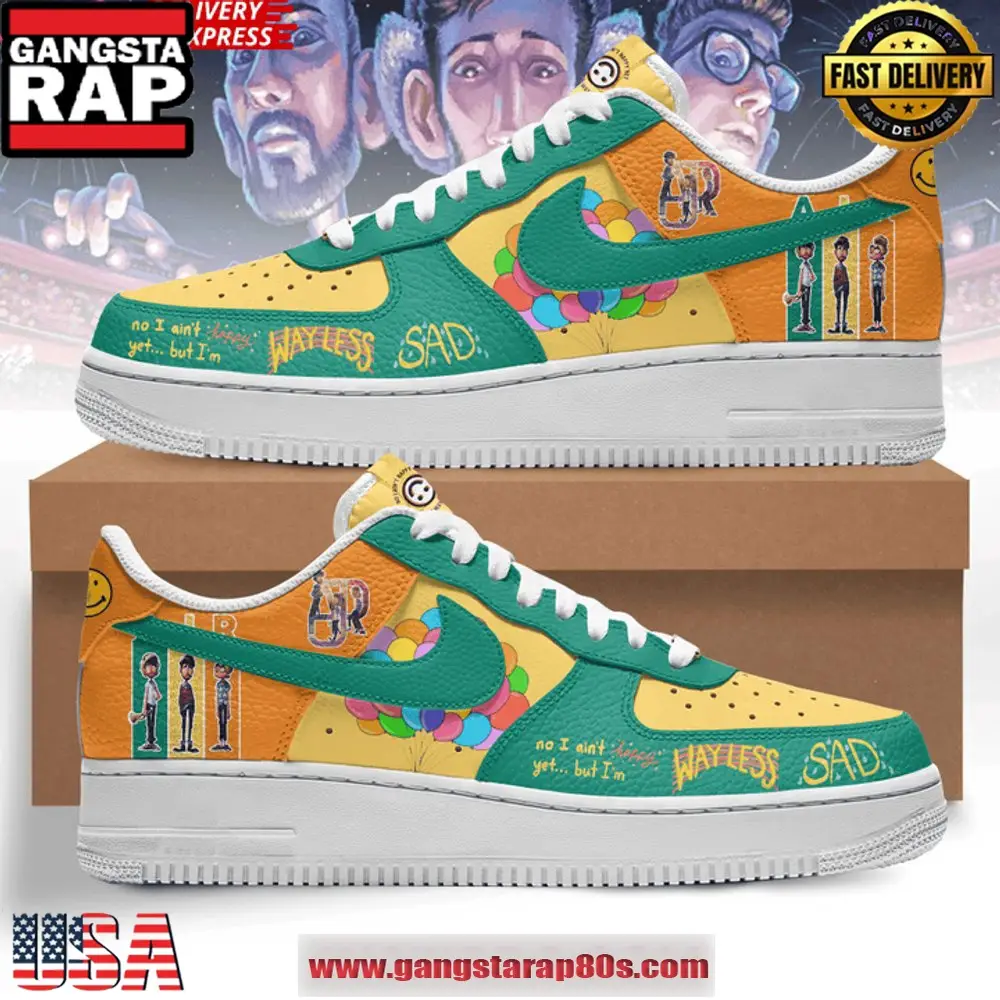 AJB Way Less Sad Special Edition Air Force 1 Running Sneakers Shoes