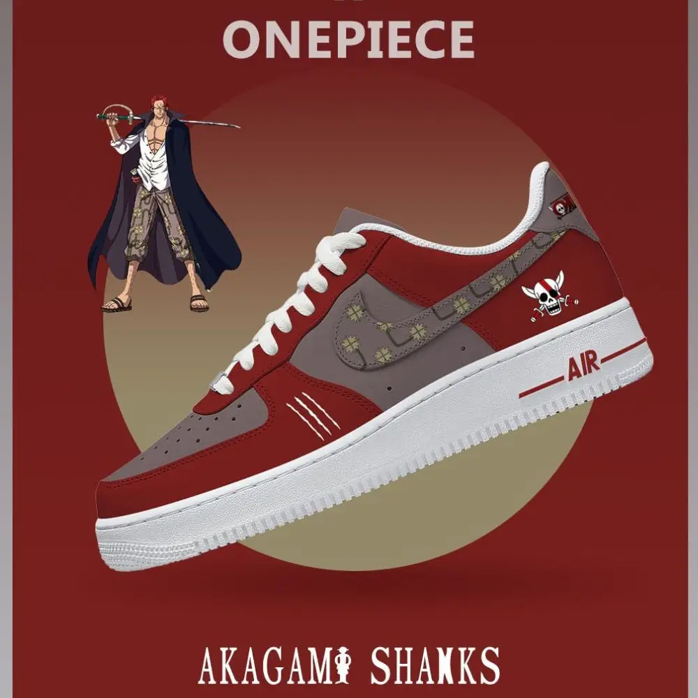 Akagami Shanks One Piece AF1 Shoes