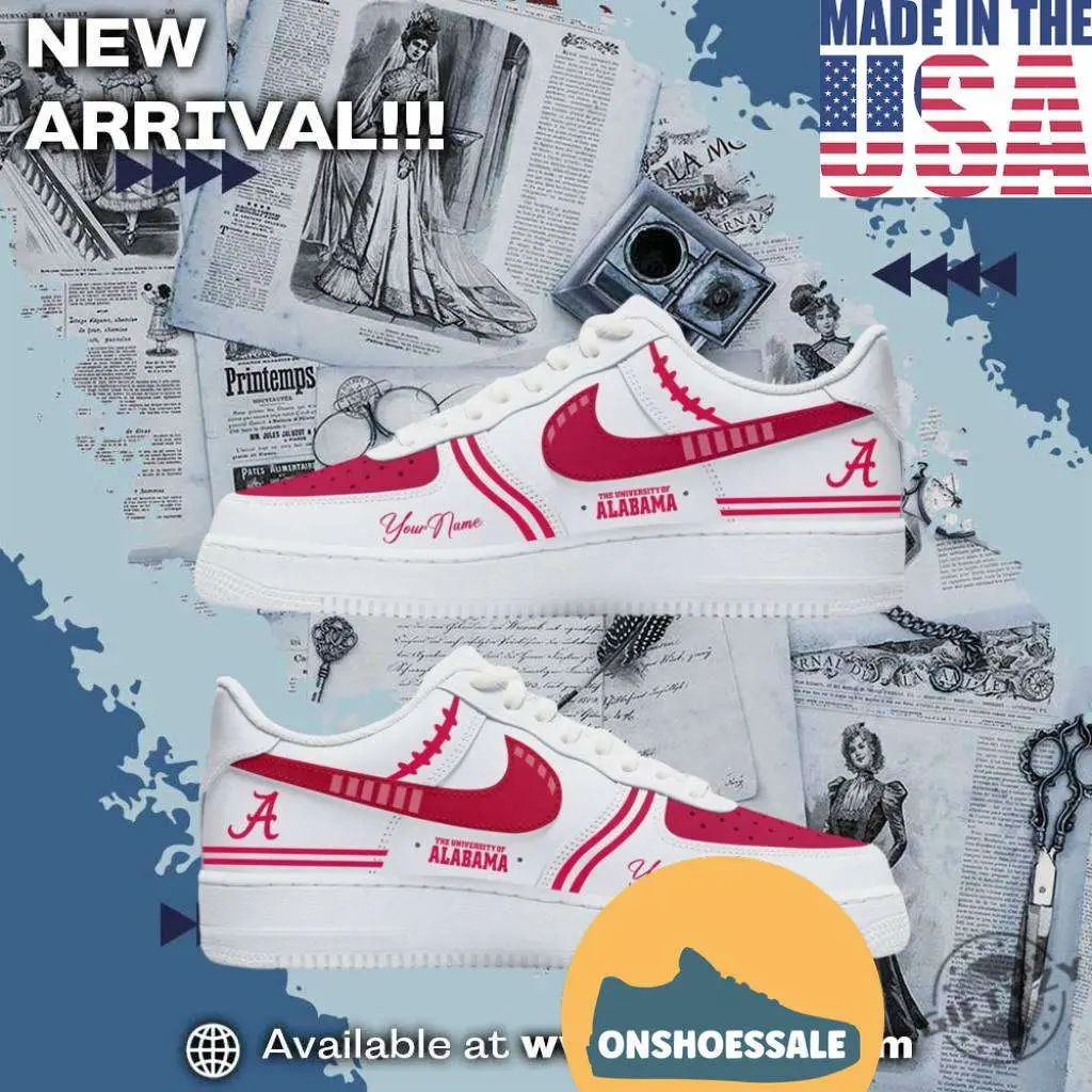 Alabama Crimson Tide American Football New Season Personalized Air Force 1 Shoes, Gifts for Fans - Best Gift Shoes