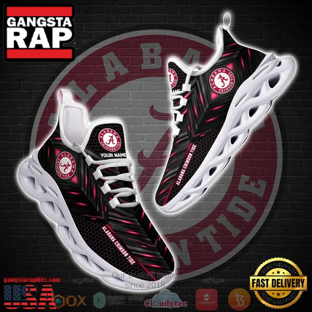 Alabama Crimson Tide Custom Name Clunky Unique Design Max Soul Shoes Running Sneakers