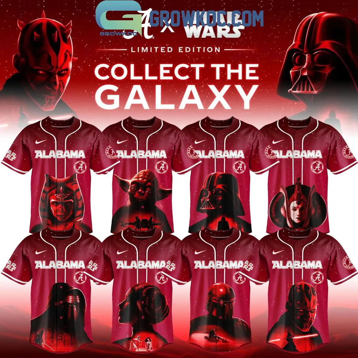 Alabama Crimson Tide x Star Wars Collect The Galaxy 2025 Jersey