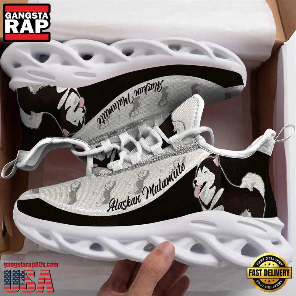 Alaskan Malamute Dogs Lover Max Soul Shoes, Running Sneakers