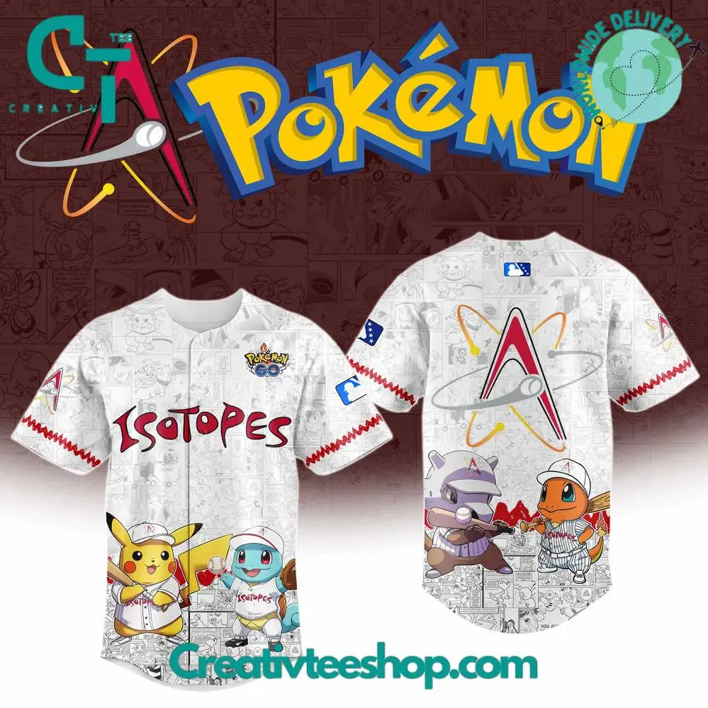 Albuquerque Isotopes X Pokemon Go Special Baseball Jersey