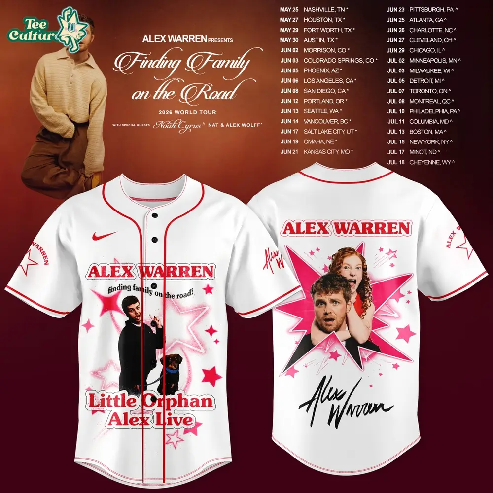 Alex Warren Finding Family On The Road 2026 White Special Limited Jersey