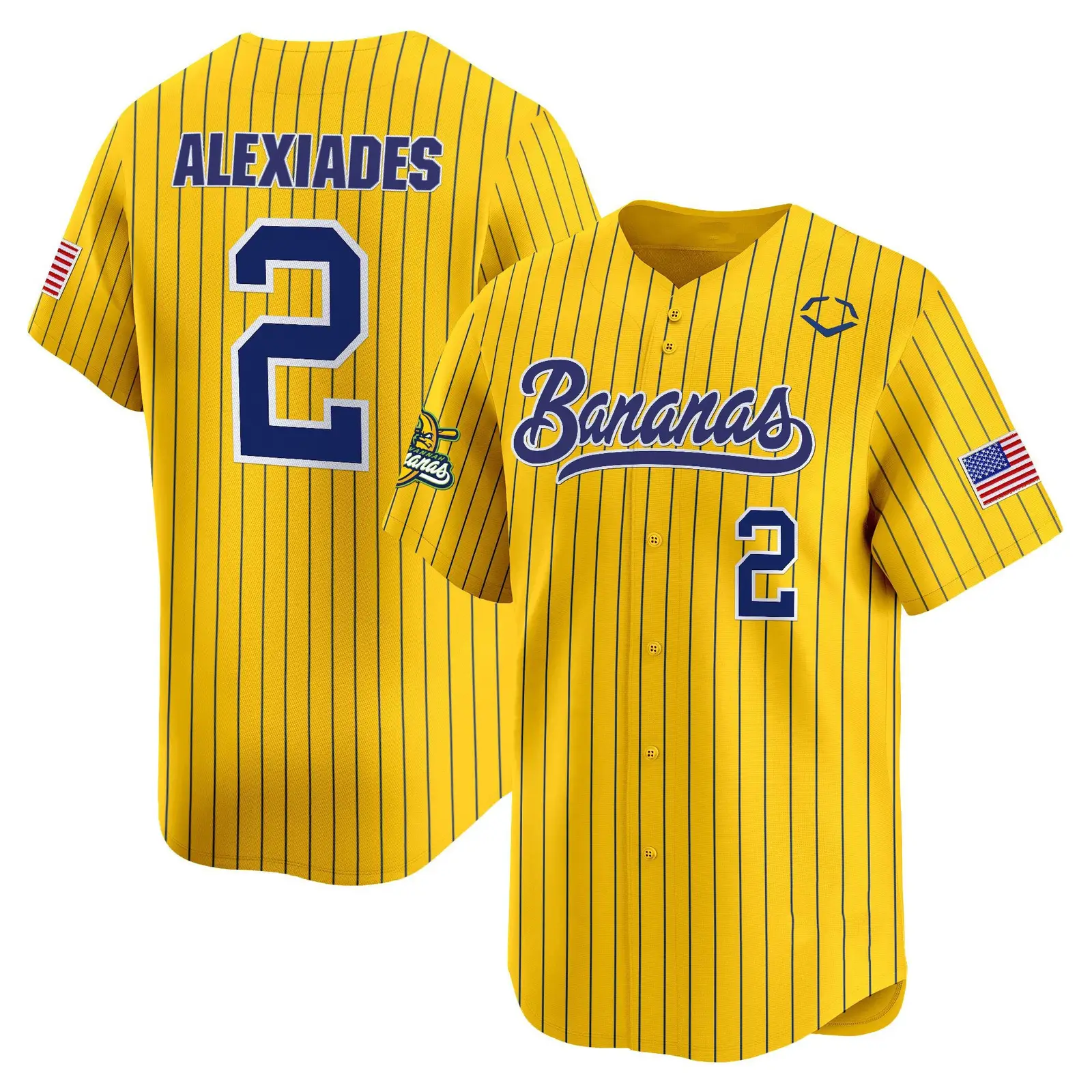 Alexiades Bananas 2 Baseball Jersey Unique Gifts For Baseball Fans - Tazila