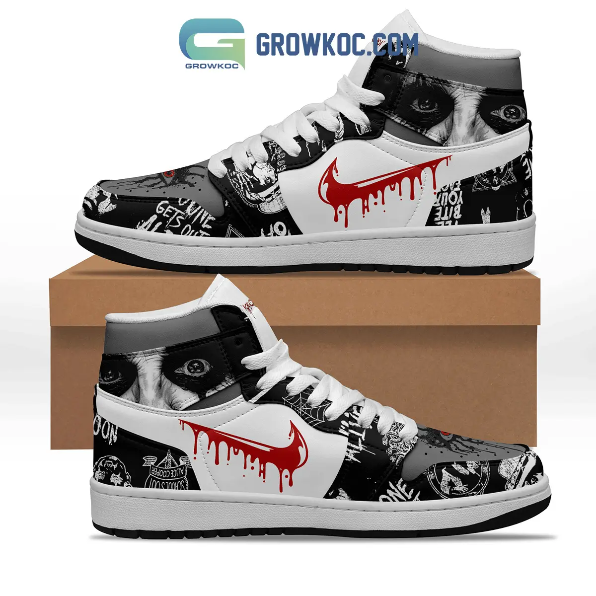 Alice Cooper Fan Air Jordan 1 Shoes