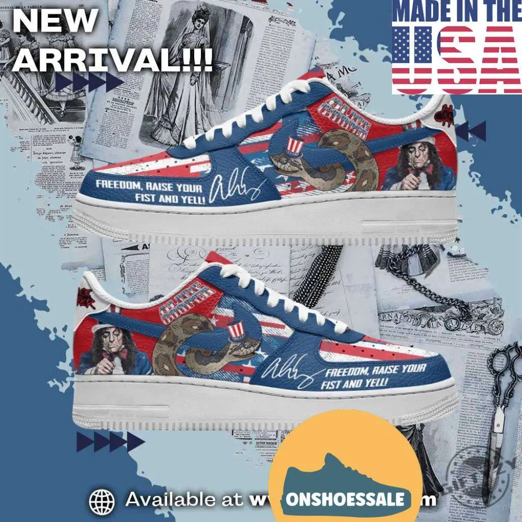Alice Cooper Music Freedom Raise Your Fist And Yell Air Force 1 Shoes, Gifts for Fans - Best Gift Shoes