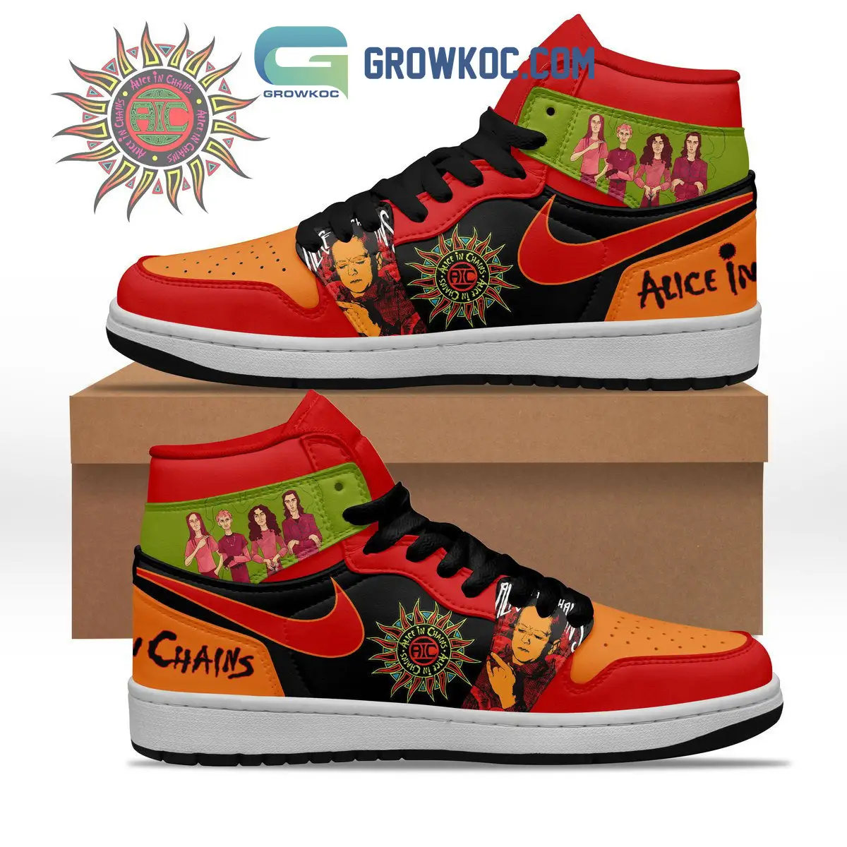 Alice In Chains Love Fan Air Jordan 1 Shoes
