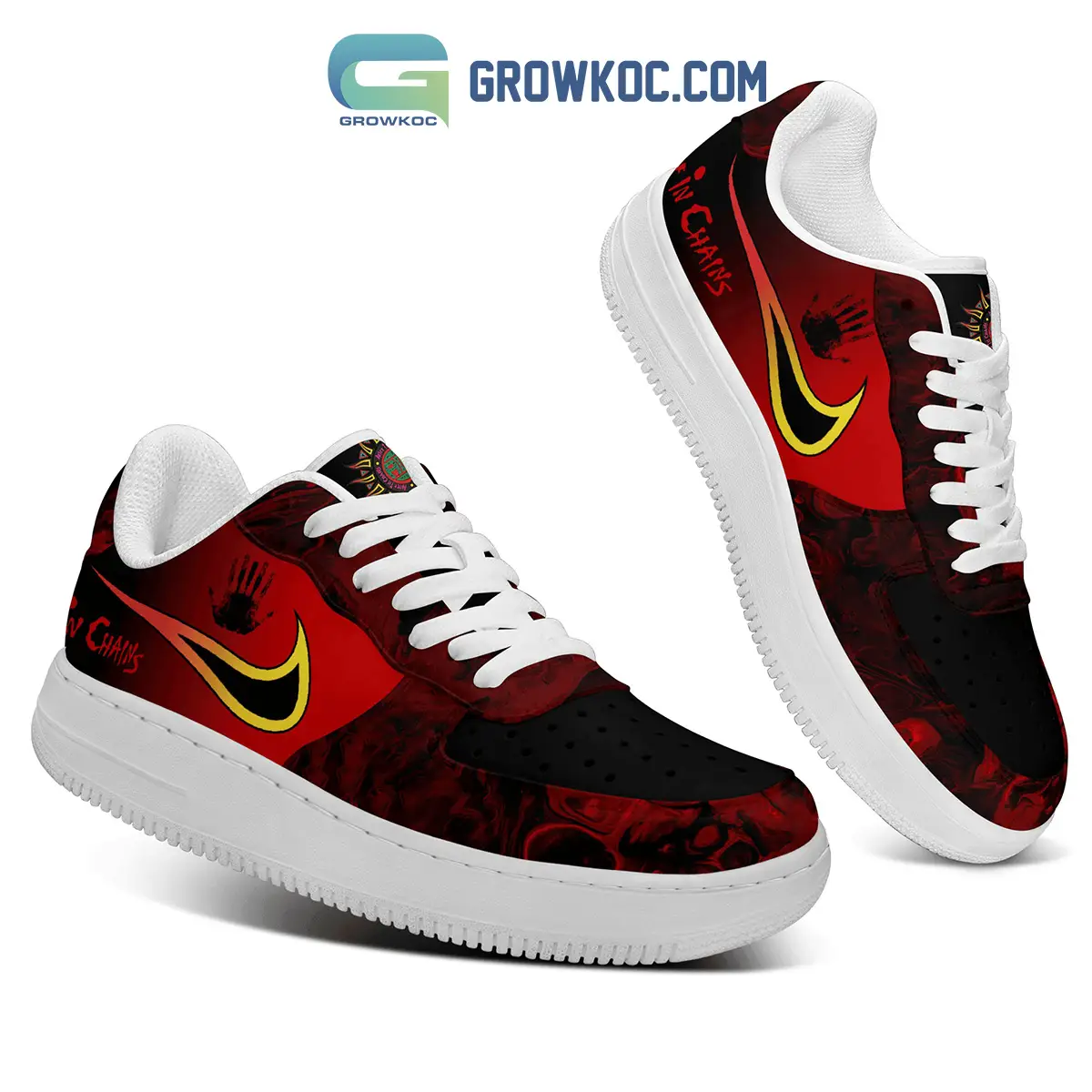 Alice In Chains Love Fans White Lace Air Force 1 Shoes
