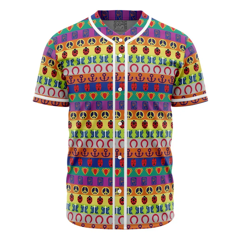 All Symbols Pattern Jojo’S Bizarre Adventure Baseball Jersey