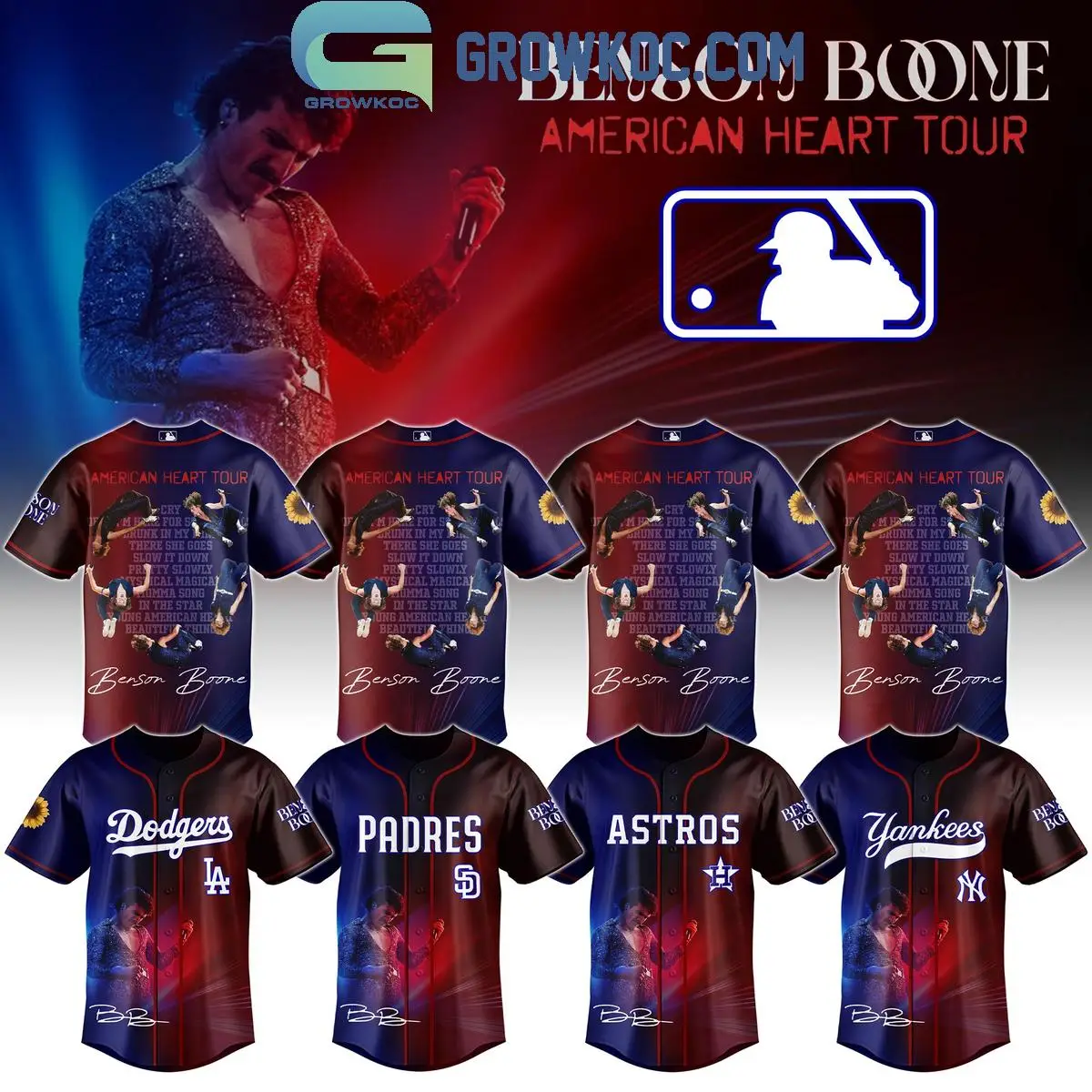 All Team MLB x Benson Boone American Heart Tour 2025 Jersey All Team MLB x Benson Boone American Heart Tour 2025 Jersey - Image 1