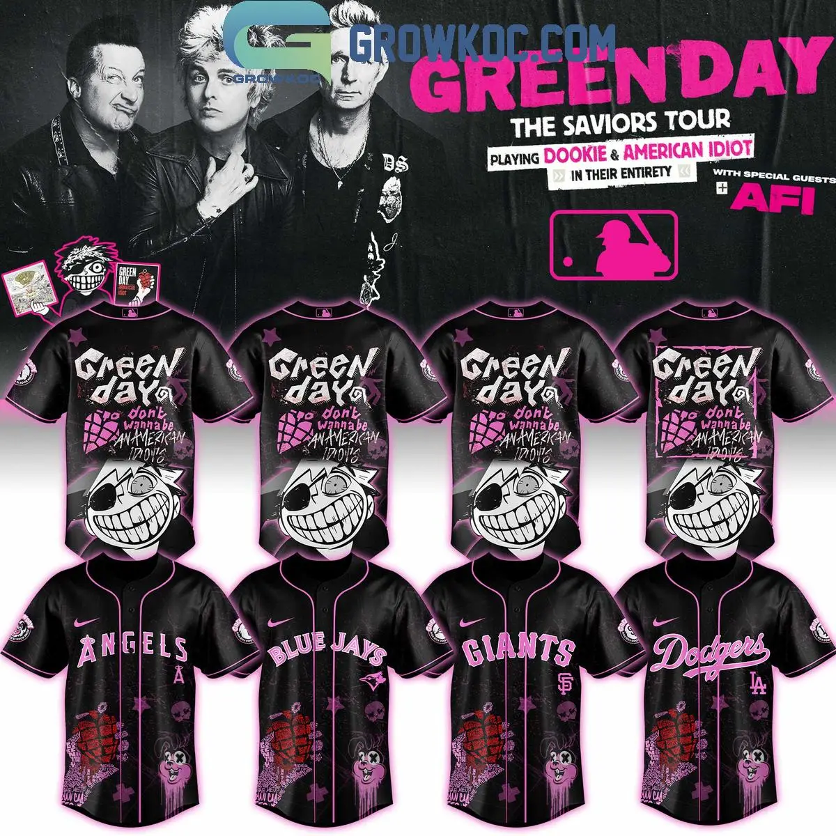 All Team MLB x Green Day The Saviors Tour 2025 Jersey