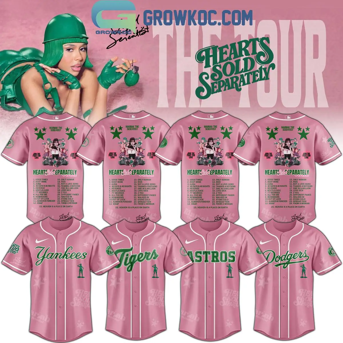 All Team MLB x Mariah The Scientist Tour Hearts Sold Separately Jersey