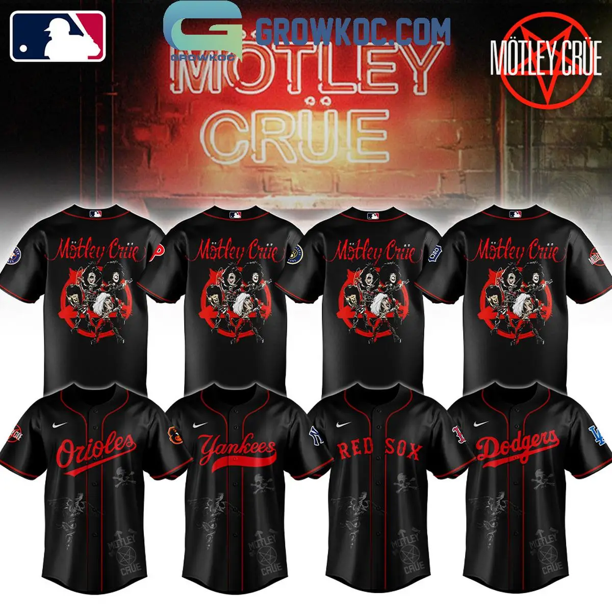 All Team MLB x Motley Crue The Return Of The Carnival Of Sins Tour 2026 Jersey