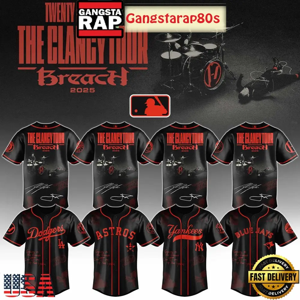 All Teams MLB x Twenty One Pilots The Clancy World Tour 2025 Baseball Jersey
