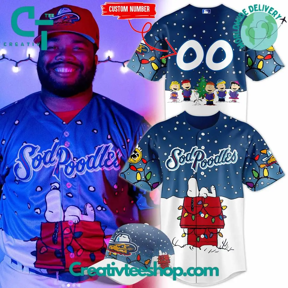 Amarillo Sod Poodles Christmas In July Special Baseball Jersey