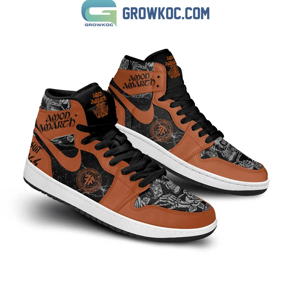 Amon Amarth The Pursuit Of Vikings Air Jordan 1 Shoes Amon Amarth The Pursuit Of Vikings Air Jordan 1 Shoes - Image 1
