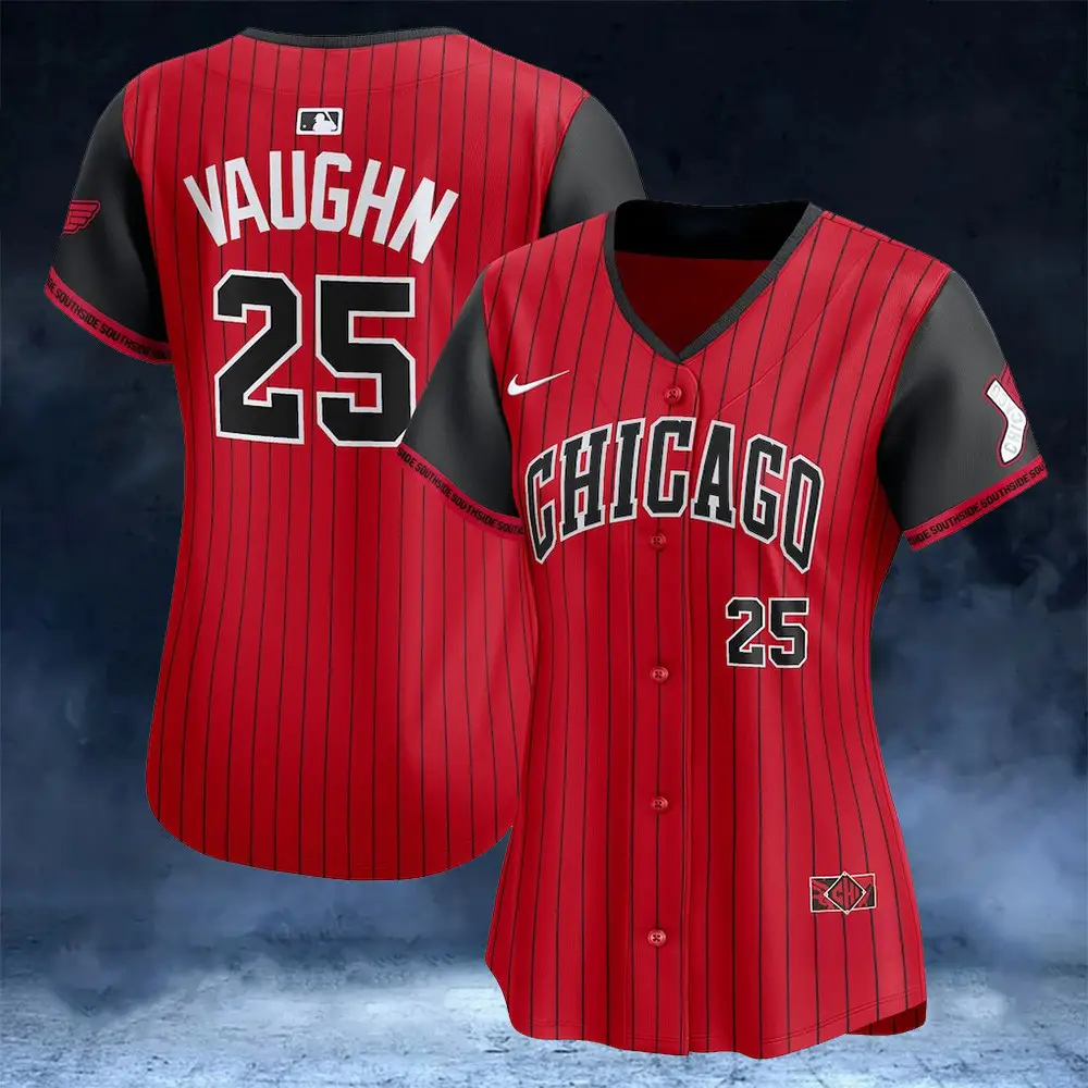 Andrew Vaughn Chicago White Sox City Connect Jersey Women's 2025 Player Uniforms Gifts - Tazila Andrew Vaughn Chicago White Sox City Connect Jersey Women's 2025 Player Uniforms Gifts - Tazila - Image 1