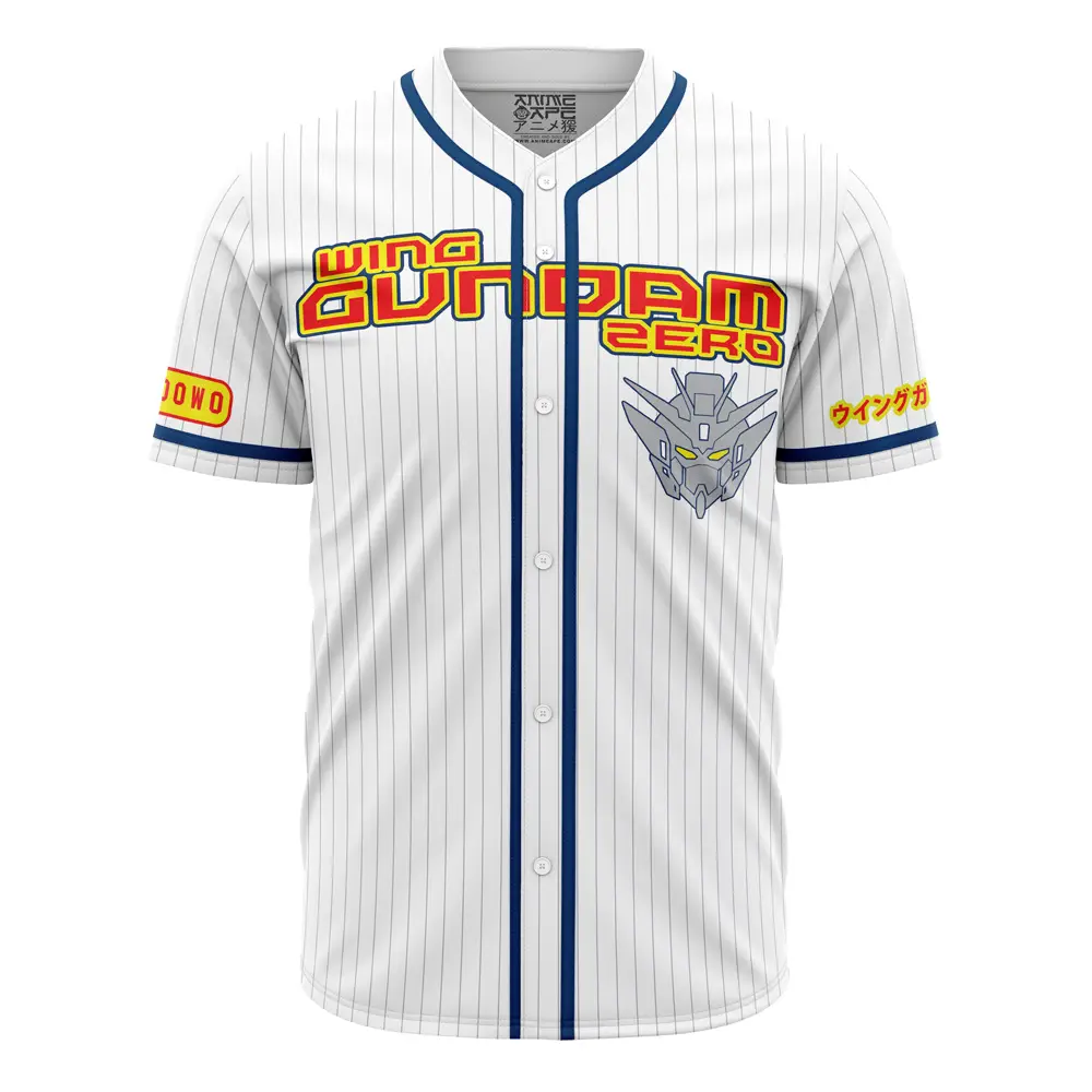 Anime-Inspired Wing Gundam Zero Baseball Jersey – Stylish Unisex Sportswear