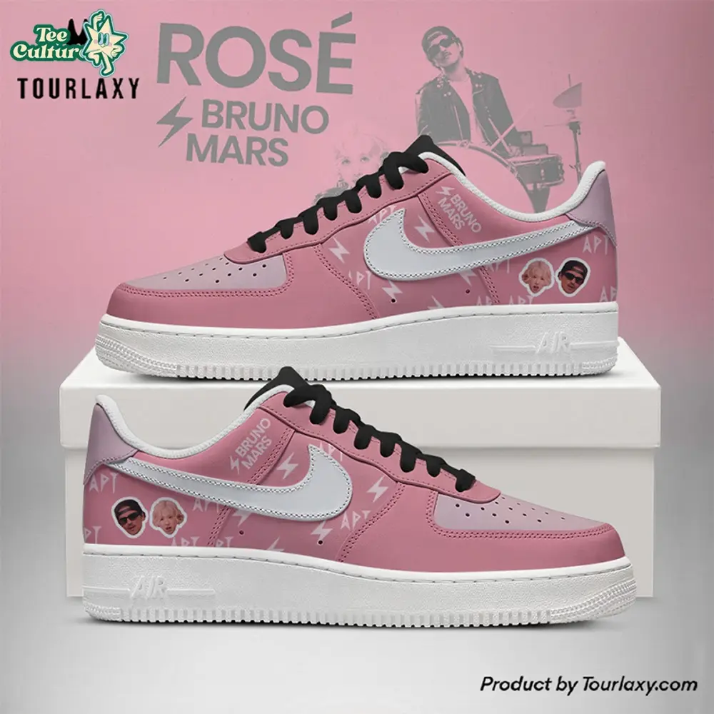 APT – Bruno Mar x Rose AF1 Shoes APT – Bruno Mar x Rose AF1 Shoes - Image 1