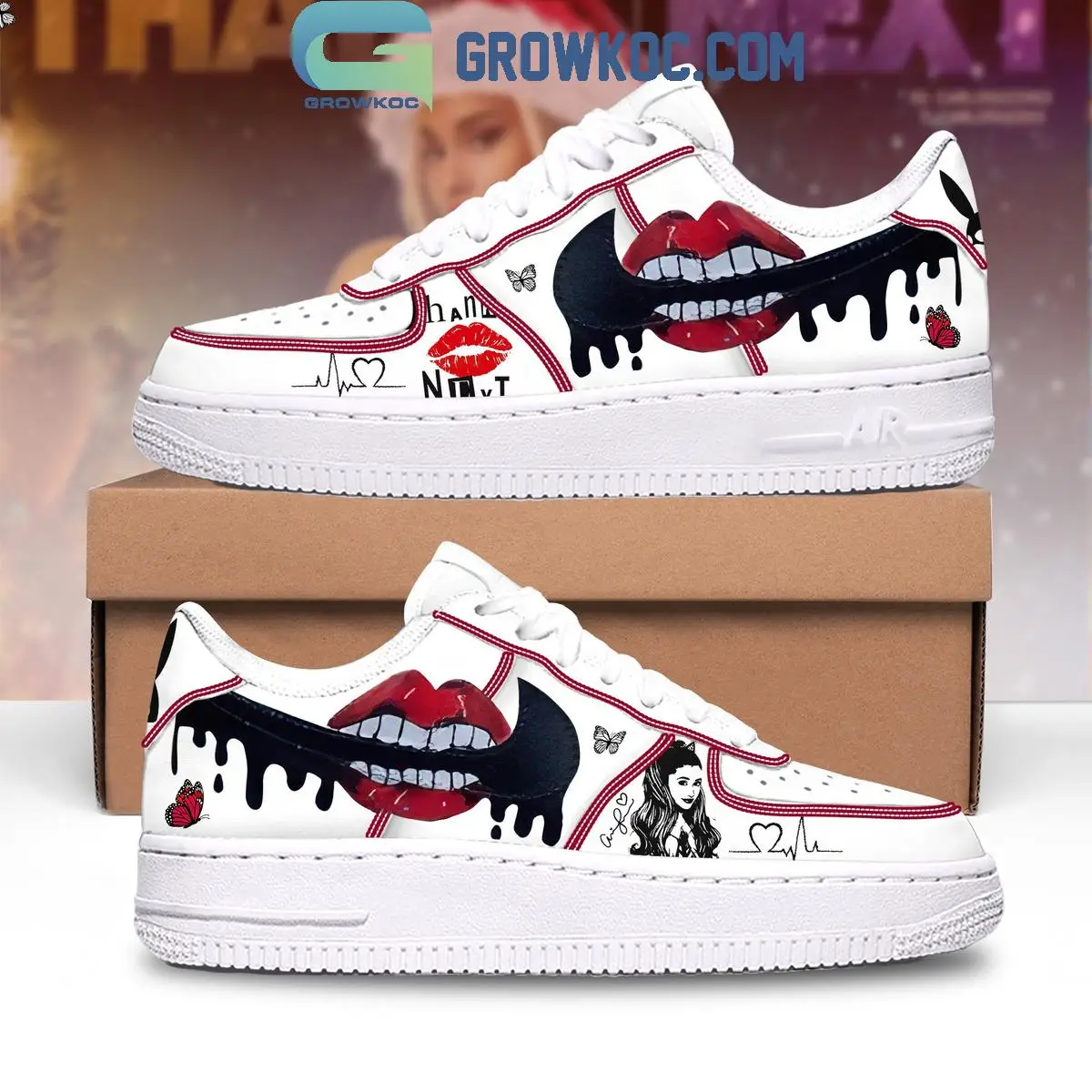 Ariana Grande Playboy Love Bad Girls Air Force 1 Shoes