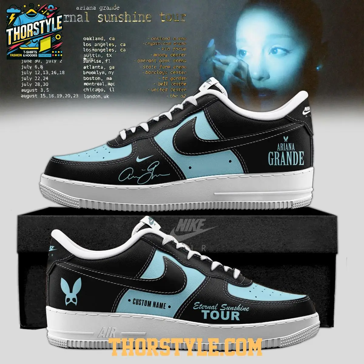 Ariana Grande The Eternal Sunshine Tour 2026 Personalized Air Force 1 Shoes Ariana Grande The Eternal Sunshine Tour 2026 Personalized Air Force 1 Shoes - Image 1