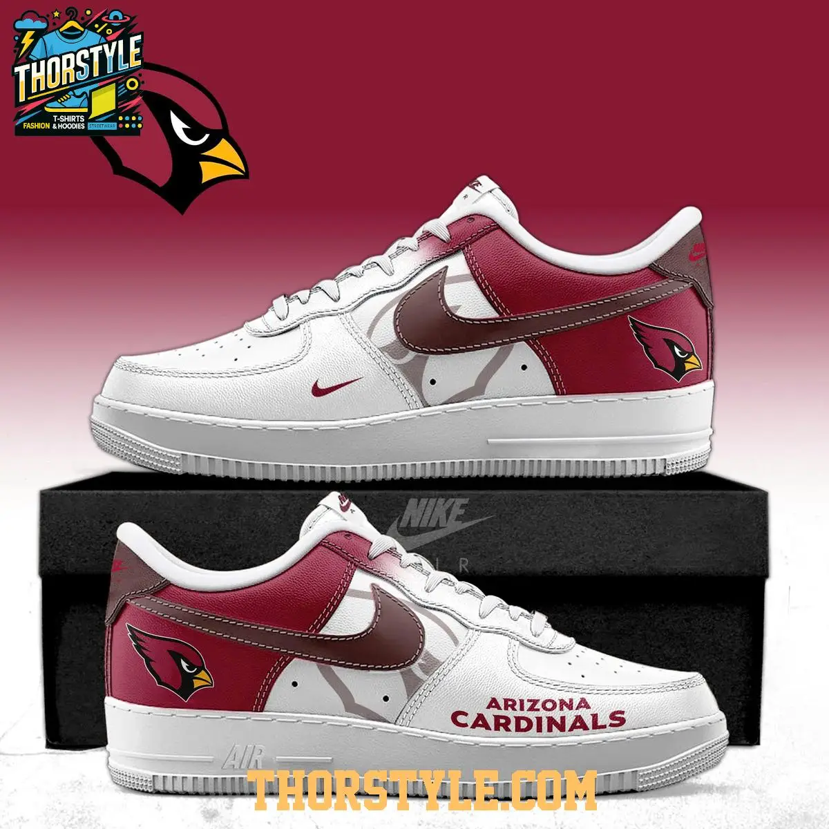 Arizona Cardinals 2025 Rise Up Red Sea Personalized Air Force 1 Shoes Arizona Cardinals 2025 Rise Up Red Sea Personalized Air Force 1 Shoes - Image 1